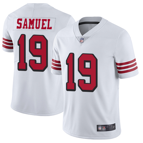 San Francisco 49ers Limited White Men Deebo Samuel NFL Jersey 19 Rush Vapor Untouchable